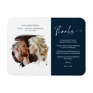 Tarjeta De Agradecimiento Modernes Brushstoke Foto Magnet