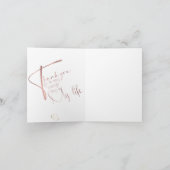 Tarjeta de agradecimiento plegada con rosa dankeskarte (Innenseite)