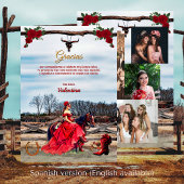 Tarjeta de agradecimiento Rancho con 4 fotos Dankeskarte