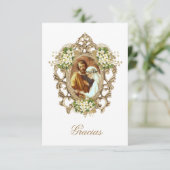 Tarjeta de Agredecimento de Boda Wedding Vielen Da Dankeskarte (Stehend Vorderseite)