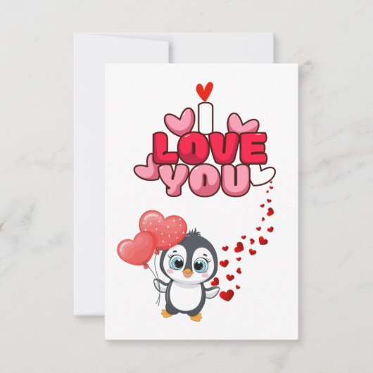 Tarjeta de amor pinguins love karte (Vorderseite)