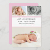 Tarjeta de anuncio nacimiento ankündigung (Vorne/Hinten)