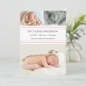 Tarjeta de anuncio nacimiento ankündigung (Stehend Vorderseite)