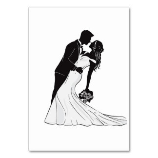 Tarjeta de asiento wedding kiss tischnummer