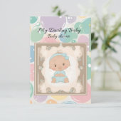 tarjeta de baby shower einladung (Stehend Vorderseite)