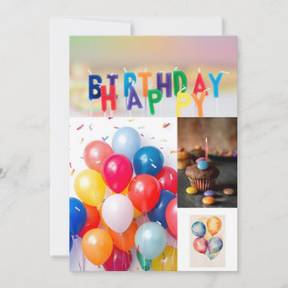 Tarjeta de cumpleaños dulce y divertida – Happy Bi Einladung