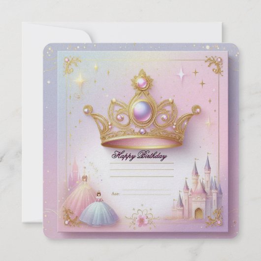 Tarjeta de Cumpleaños Princess (Rückseite)
