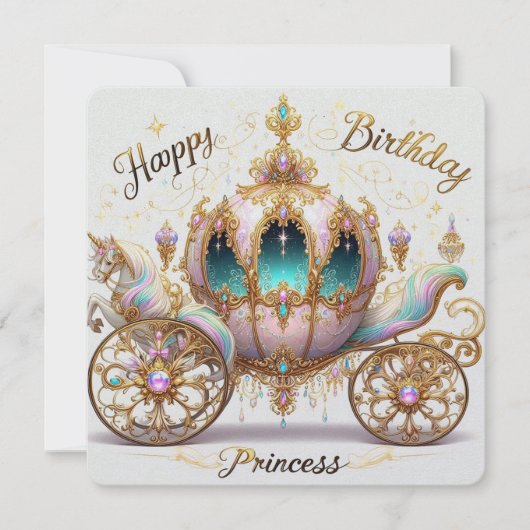 Tarjeta de Cumpleaños Princess (Vorderseite)