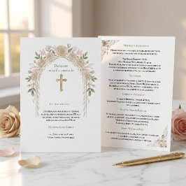 Tarjeta de Detalles de Boda Catolica  Begleitkarte