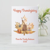 Tarjeta de felicitacion de agradecimiento feiertagskarte (Stehend Vorderseite)