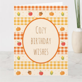 Tarjeta de felicitación de cumpleaños en otoño, dankeskarte