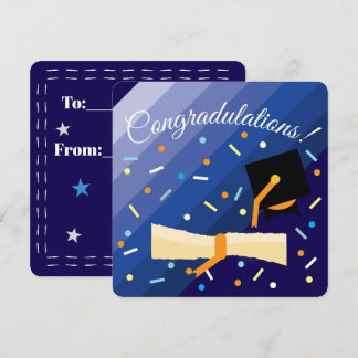 Tarjeta de felicitación plana karte