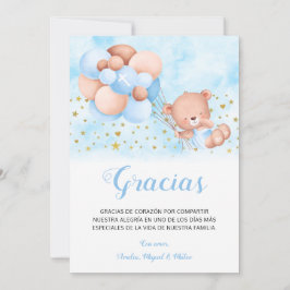 Tarjeta de Gracias Bautizo Español Dankeschön Kart Dankeskarte