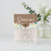 Tarjeta de gracias con oración para Bautismo Postkarte (Stehend Vorderseite)