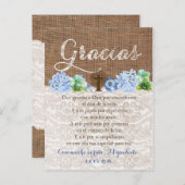 Tarjeta de gracias con oración para Bautizo Postkarte (Vorne/Hinten)