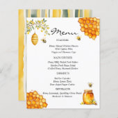 Tarjeta de menú Baby Dusche Bee Honey Bear (Vorne/Hinten)