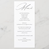 Tarjeta de Menú de Boda Elegante Caligrafía Menükarte (Vorderseite)