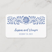 Tarjeta De Mesa Estilo talavero mexicano Platzkarte (Rückseite)