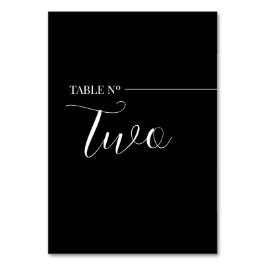 Tarjeta De Mesa  Modern Black and White Table Numb Tischnummer