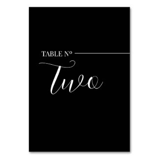 Tarjeta De Mesa Modern Black and White Table Numb Tischnummer