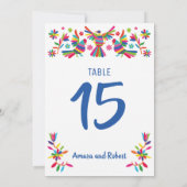 Tarjeta de Mesa para boda, otomi tarjeta de mesa Ankündigung (Rückseite)