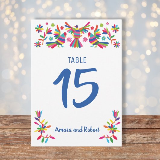 Tarjeta de Mesa para boda, otomi tarjeta de mesa Ankündigung