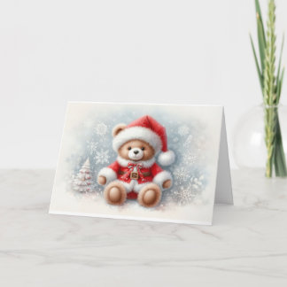 Tarjeta de Navidad con imagen de osito de Navidad Karte