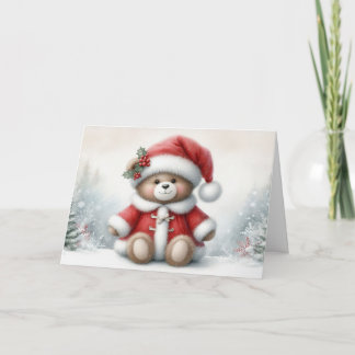 Tarjeta de Navidad con imagen de osito de Navidad Karte