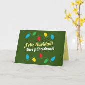 Tarjeta de Navidad en Inglés y Español / Spanisch Karte (Gelbe Blume)