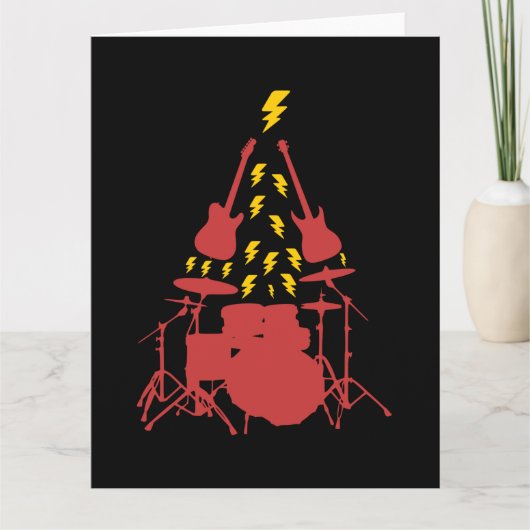 Tarjeta de navidad ideal rockeros - árbol navideño dankeskarte (Vorderseite)