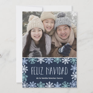 Tarjeta de Navidad Moderna Letras Feiertagskarte