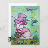 Tarjeta de Pascua Wonderland Bunny (Vorne/Hinten)