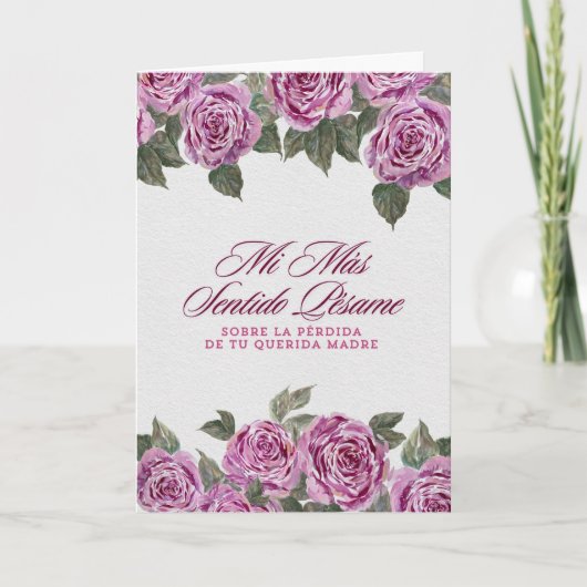 Tarjeta de Pésame por la Pérdida de una Madre Karte (Vorderseite)