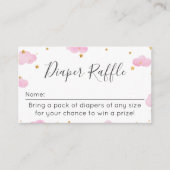 Tarjeta De Recepción Diaper Raffle Moon & Stars p Begleitkarte (Vorderseite)
