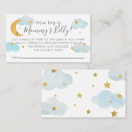 Tarjeta De Recepción Moon & Stars blau Wie groß is Begleitkarte