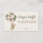 Tarjeta De Recepción Teddy Bear Boy Raffle Diaper Begleitkarte (Vorderseite)