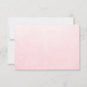 Tarjeta de UAWG de boda rosa elegante Spanische UA RSVP Karte (Rückseite)