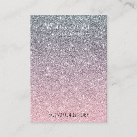 Tarjeta De Visita  Elegant Glitter Glitter Modern  Visitenkarte (Vorderseite)