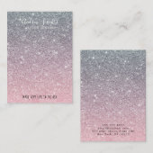 Tarjeta De Visita  Elegant Glitter Glitter Modern  Visitenkarte (Vorne/Hinten)