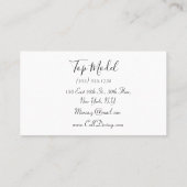 tarjeta de visita elegante visitenkarte (Rückseite)