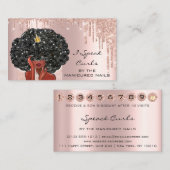 Tarjeta De Visita Loyalty Card 10 Punch Curly Hair Visitenkarte (Vorne/Hinten)