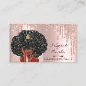 Tarjeta De Visita Loyalty Card 10 Punch Curly Hair Visitenkarte (Vorderseite)