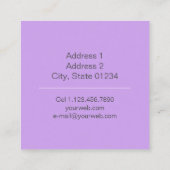 Tarjeta de Visita - Mariposas Quadratische Visitenkarte (Rückseite)