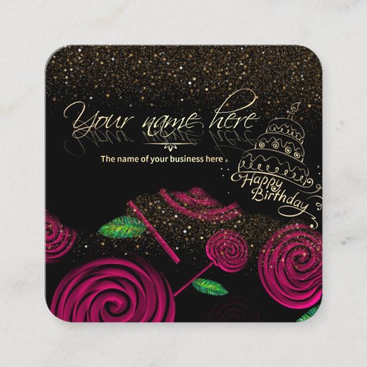 TARJETA DE VISITA pastelería Quadratische Visitenkarte (Vorderseite)