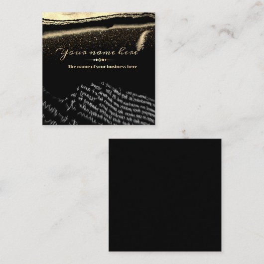 tarjeta de visita personalizada para escritor quadratische visitenkarte (Vorne/Hinten)