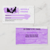 Tarjeta De Visita Pet Care / Sitting services / P Visitenkarte (Vorne/Hinten)