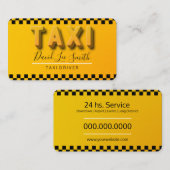 Tarjeta De Visita Taxista / Servicio Cab Visitenkarte (Vorne/Hinten)