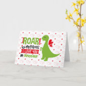 Tarjeta Dinosaurier San Valentín para niños Karte (Gelbe Blume)