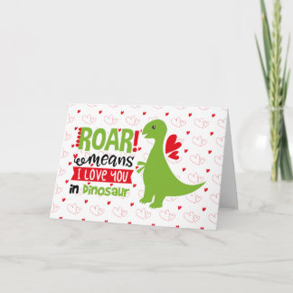 Tarjeta Dinosaurier San Valentín para niños Karte