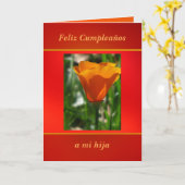 Tarjeta - Feliz Cumpleaños - Amapola de California Karte (Gelbe Blume)